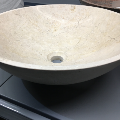 Galala Beige Marble Stone  Western Bathroom Sink